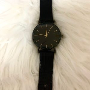 Black - gold watch